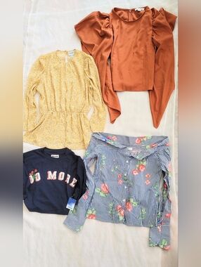 NWOT!Summer Photo Ready Boho Preppy Top Women's Dress Shirt/Blouse Luxe BundleXS